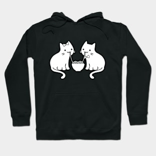 Cute Cat Eating Ramen With Girlfriend Hoodie